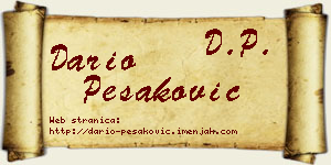 Dario Pešaković vizit kartica